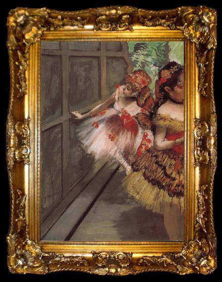 framed  Edgar Degas Dancer at Background, ta009-2